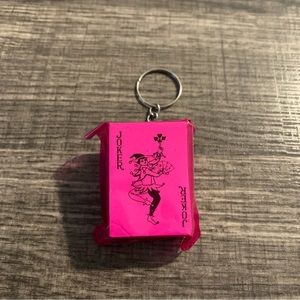 Pink Mini Playing Cards with Keychain